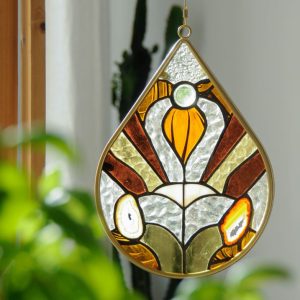 goutte-vitrail-abstraite-doré-déco-le-petit-atelier-du-verre